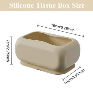 Silicone Suction Tissue Box Non Slip Tissue Holder with Suction Base for Bathroom Kitchen and Office - Image 3