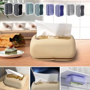 Silicone Suction Tissue Box Non Slip Tissue Holder with Suction Base for Bathroom Kitchen and Office - Image 4