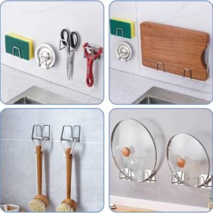 Stainless Steel Sponge Holder Kitchen Sink Sponge Organizer Rust Resistant Sink Storage Rack for Cleaning Tools - Image 7
