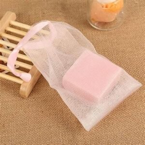 Soap Mesh Bag Soap Saver Pouch Exfoliating Soap Bag with Drawstring for Bath Shower Body Cleaning and Soap Storage - Image 6