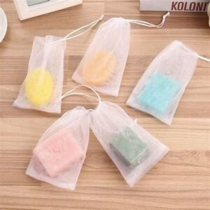 Soap Mesh Bag Soap Saver Pouch Exfoliating Soap Bag with Drawstring for Bath Shower Body Cleaning and Soap Storage - Image 7