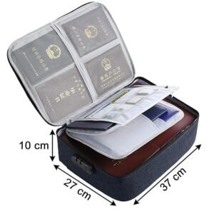Document Organiser Bag Waterproof File Organizer Folder with Multiple Compartments for Certificates Passports and Important Documents - Image 3