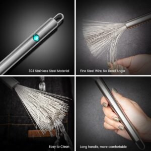 Stainless Steel Pan Cleaning Brush Heavy Duty Kitchen Scrubber Brush for Cleaning Pots Pans Cookware and Stubborn Stains - Image 8