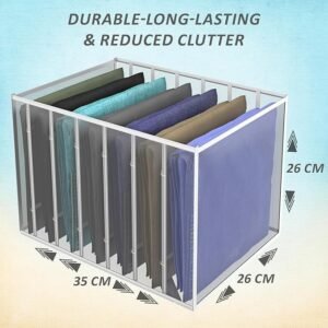 7 Grid Cloth Organizer Drawer Storage Organizer for Underwear Socks Clothes Closet Drawer Divider Storage Box - Image 2