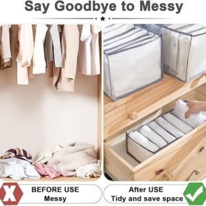 7 Grid Cloth Organizer Drawer Storage Organizer for Underwear Socks Clothes Closet Drawer Divider Storage Box - Image 7