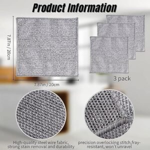 Wire Dish Washing Cloth Metal Scrubber Cleaning Cloth for Pots Pans Dishes and Kitchen Cleaning - Image 2