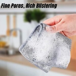 Wire Dish Washing Cloth Metal Scrubber Cleaning Cloth for Pots Pans Dishes and Kitchen Cleaning - Image 3