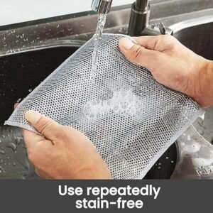 Wire Dish Washing Cloth Metal Scrubber Cleaning Cloth for Pots Pans Dishes and Kitchen Cleaning - Image 6