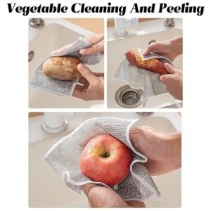 Wire Dish Washing Cloth Metal Scrubber Cleaning Cloth for Pots Pans Dishes and Kitchen Cleaning - Image 8