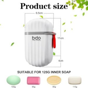 Travel Soap Box Portable Soap Holder Leakproof Soap Storage Case for Bathroom Gym and Travel - Image 3