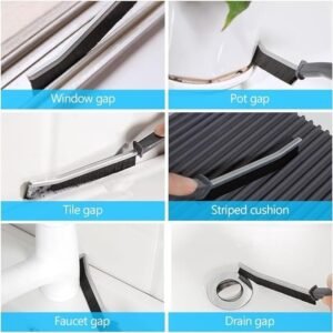 Gap Cleaning Brush Narrow Gap Cleaning Tool for Window Tracks Door Rails Corners and Hard to Reach Spaces - Image 3