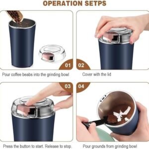 Electric Coffee Grinder Stainless Steel Coffee Bean Grinder Machine for Grinding Coffee Beans Spices and Nuts - Image 6