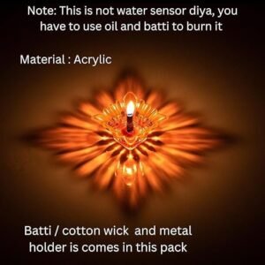 3D Reflection Diya LED Decorative Diya Lamp with Infinity Reflection Effect Festive Decoration Light for Diwali Home Decor - Image 3