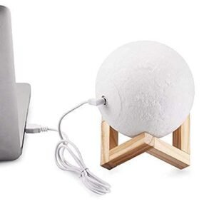 3D Moon Lamp LED Moon Light Decorative Night Lamp with Realistic Moon Surface Texture for Bedroom Decoration - Image 4