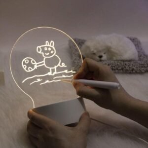 Acrylic Message Board LED Light Up Writing Board Reusable Message Display Board for Notes and Decoration - Image 8