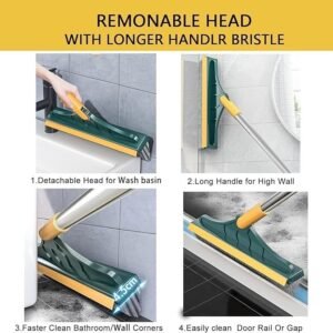 2 in 1 Tiles Cleaning Brush Dual Head Tile Scrubber Brush with Scraper for Bathroom Kitchen Floor Grout Cleaning Tool - Image 5