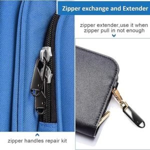 Metal Pull Replacement Zipper Black Metal Zipper Pull Tab Replacement for Bags Jackets Luggage Repair - Image 4
