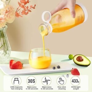 Bottle Juicer Portable Personal Blender Bottle for Smoothies Fruit Juice Protein Shakes Rechargeable Juicing Bottle - Image 4