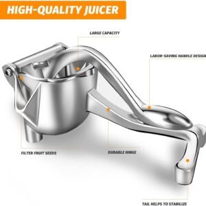 Aluminium Fruit Press Juicer Manual Hand Press Citrus Juicer for Lemon Orange Fruit Juice Extraction Kitchen Tool - Image 7