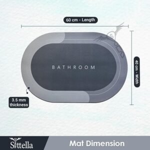 Bathroom Absorbing Mat Soft Quick Dry Bath Mat Anti Slip Bathroom Floor Rug Water Absorbent Mat for Shower and Bathroom - Image 4