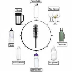Silicon Bottle Brush Flexible Silicone Bottle Cleaning Brush for Baby Bottles Glass Bottles and Kitchen Containers - Image 3