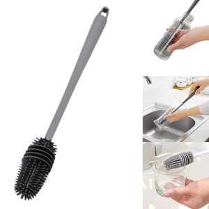 Silicon Bottle Brush Flexible Silicone Bottle Cleaning Brush for Baby Bottles Glass Bottles and Kitchen Containers - Image 6