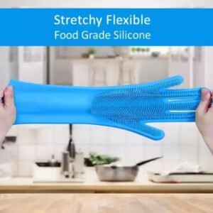 Silicon Hand Gloves Heat Resistant Silicone Cleaning Gloves for Dishwashing Kitchen Cleaning and Household Tasks - Image 7