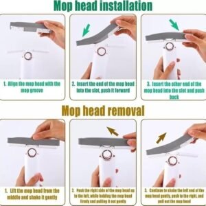 Mini Mop Compact Cleaning Mop with Sponge Head for Table Glass Window Kitchen and Small Surface Cleaning - Image 8