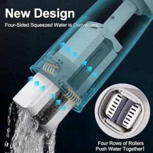 Squeeze Butterfly Mop Absorbent Sponge Floor Mop with Squeeze Mechanism for Household Floor Cleaning - Image 4