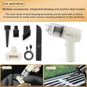2 In 1 Vacuum Cleaner Portable Handheld Vacuum Cleaner with Blower Function for Car Interior Home Dust Cleaning - Image 2
