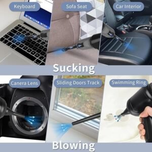 2 In 1 Vacuum Cleaner Portable Handheld Vacuum Cleaner with Blower Function for Car Interior Home Dust Cleaning - Image 7