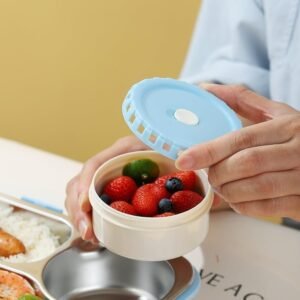 3 Compartment Lunch Box Food Storage Container with Divided Sections Leak Resistant Lunch Box for Office School and Travel Meals - Image 7