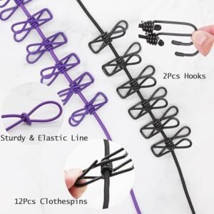 Cloth Drying Rope Portable Retractable Clothesline Rope for Indoor Outdoor Laundry Drying Travel Camping Use - Image 3
