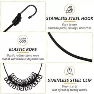 Cloth Drying Rope Portable Retractable Clothesline Rope for Indoor Outdoor Laundry Drying Travel Camping Use - Image 4
