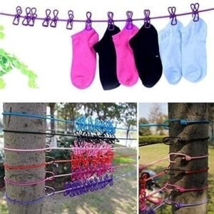 Cloth Drying Rope Portable Retractable Clothesline Rope for Indoor Outdoor Laundry Drying Travel Camping Use - Image 6