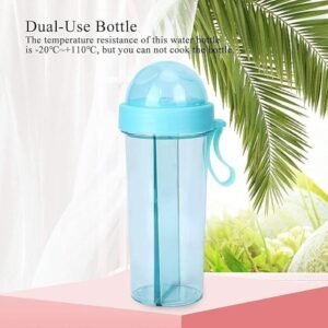 Dual Use Water Bottle Portable Drinking Bottle with Dual Function Lid for Water and Beverage Storage Leakproof Reusable Bottle for Travel Gym Outdoor and Daily Hydration - Image 5