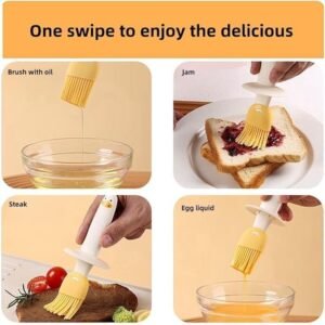 Oil Dispenser Bottle with Silicone Basting Brush Kitchen Oil Bottle with Brush for Cooking BBQ Baking and Food Preparation - Image 4