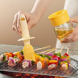 Oil Dispenser Bottle with Silicone Basting Brush Kitchen Oil Bottle with Brush for Cooking BBQ Baking and Food Preparation - Image 6
