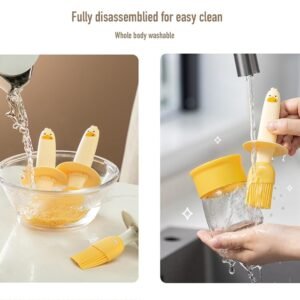 Oil Dispenser Bottle with Silicone Basting Brush Kitchen Oil Bottle with Brush for Cooking BBQ Baking and Food Preparation - Image 7