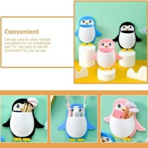 Penguin Design Toothpaste Holder Automatic Toothpaste Dispenser with Toothbrush Holder for Bathroom Organization - Image 5