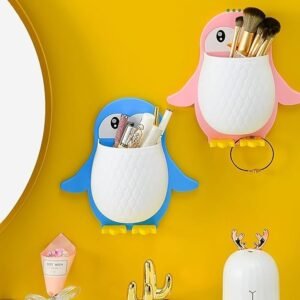Penguin Design Toothpaste Holder Automatic Toothpaste Dispenser with Toothbrush Holder for Bathroom Organization - Image 1