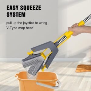 PVA Sponge Mop Absorbent Floor Cleaning Mop with Squeeze Roller for Home Floor Cleaning - Image 6