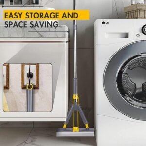 PVA Sponge Mop Absorbent Floor Cleaning Mop with Squeeze Roller for Home Floor Cleaning - Image 8