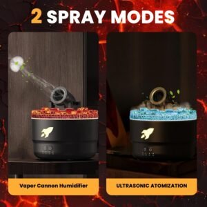 Cannon Blast Aroma Humidifier Essential Oil Diffuser with Mist Spray and LED Ambient Light - Image 3