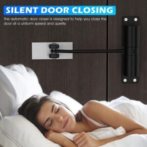 Automatic Door Closer Adjustable Spring Door Closer Device for Home Office Interior Doors Self Closing Mechanism - Image 5