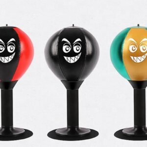 Desktop Punching Ball Black Stress Relief Boxing Ball Desk Toy with Strong Suction Base for Office Desk Exercise - Image 7
