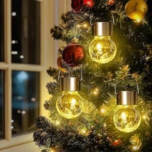 Cracked Glass Solar Light Outdoor Decorative Solar Garden Lamp Waterproof Solar Powered LED Crackle Glass Light for Garden Pathway Patio Decoration - Image 9