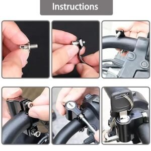 Motorcycle Helmet Lock Security Lock for Motorcycle Helmet Anti Theft Helmet Lock for Bikes Scooters and Motorcycles - Image 5
