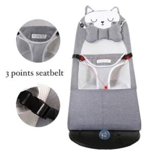 Baby Bouncing Chair Infant Bouncer Seat Comfortable Baby Rocking Chair with Safety Harness for Relaxation and Playtime - Image 3