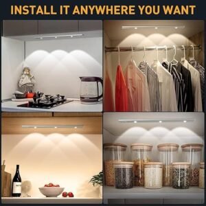 Cabinet Light LED Motion Sensor Light Wireless Under Cabinet Lighting Rechargeable Closet Light for Kitchen Wardrobe and Cabinets - Image 4